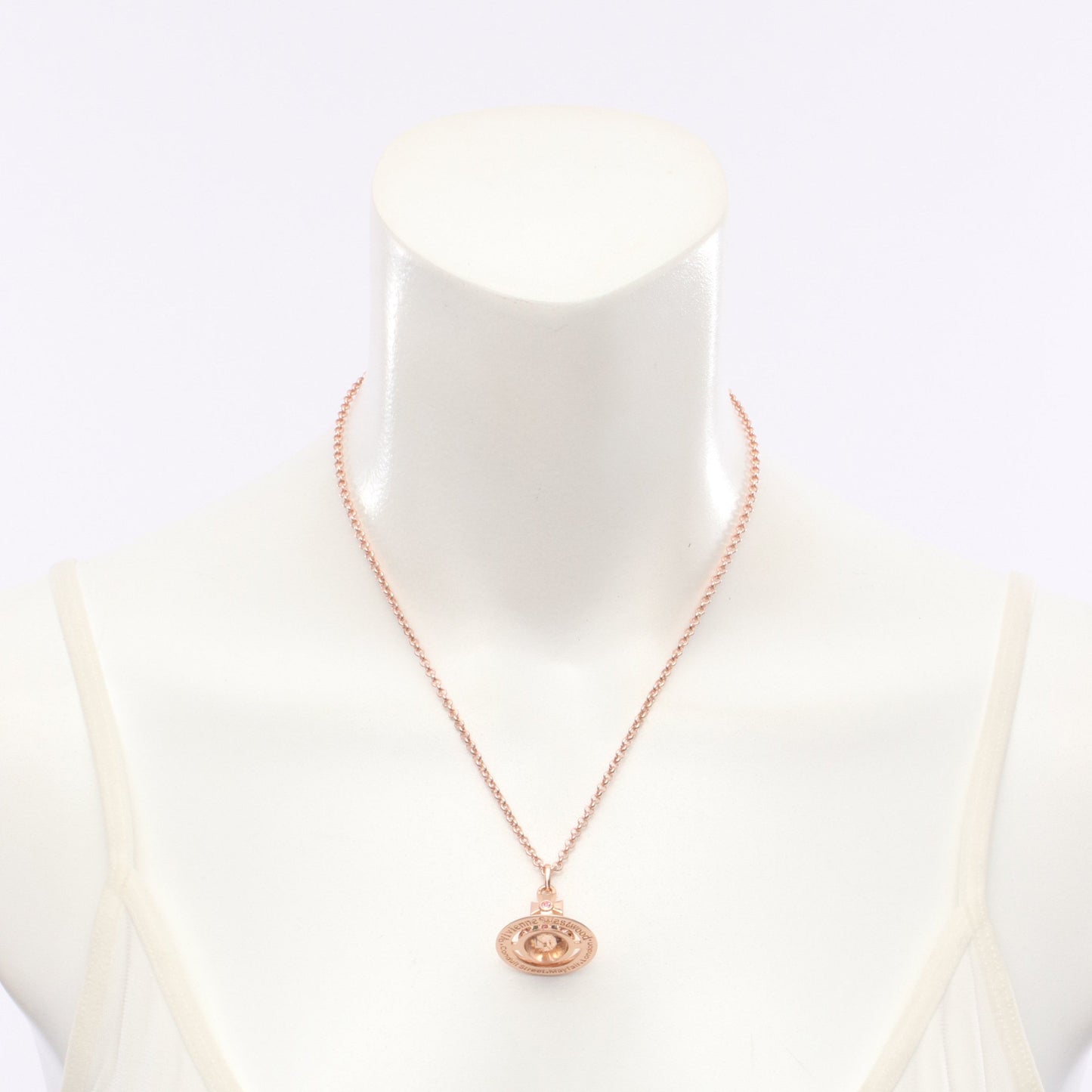 NEW TINY ORB ネックレス GP ラインストーン ピンクゴールド マルチカラー ヴィヴィアンウエストウッド アクセサリー Vivienne Westwood