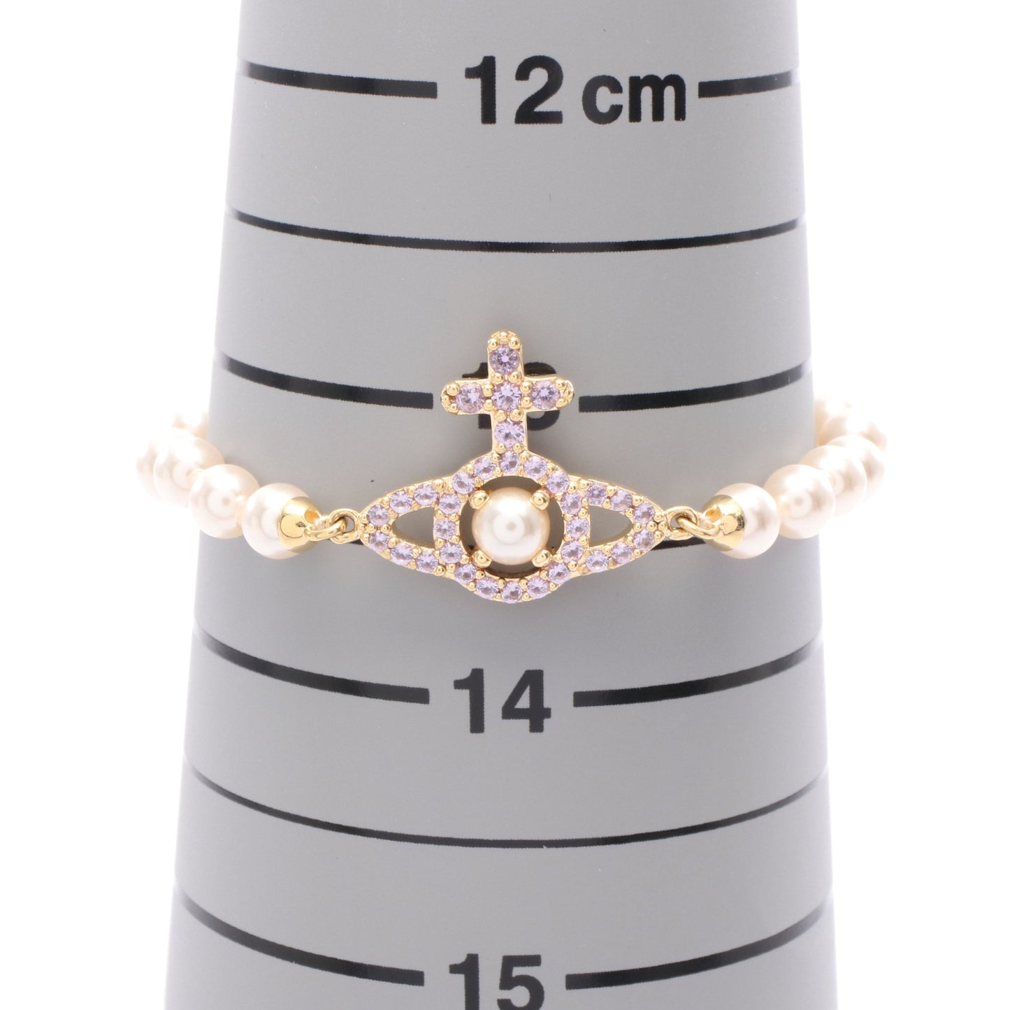 OLYMPIA PEARL ブレスレット フェイクパール GP ラインストーン ホワイト ゴールド ライトパープル ヴィヴィアンウエストウッド アクセサリー Vivienne Westwood