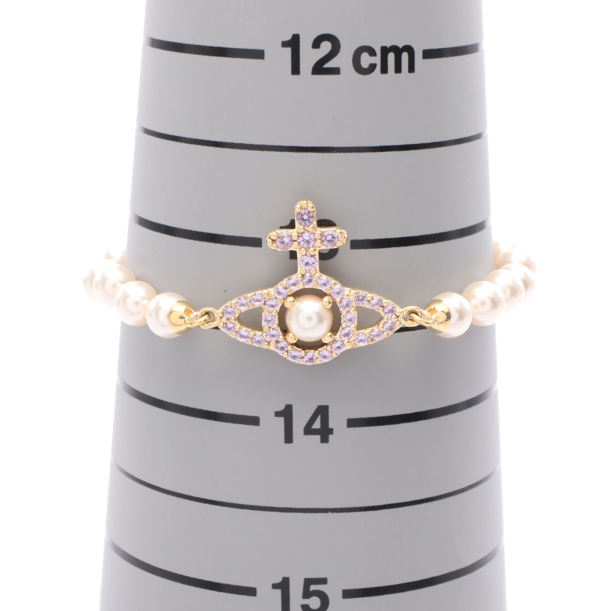 OLYMPIA PEARL ブレスレット フェイクパール GP ラインストーン ホワイト ゴールド ライトパープル ヴィヴィアンウエストウッド アクセサリー Vivienne Westwood