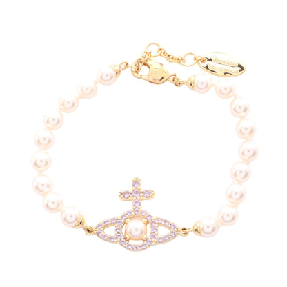 OLYMPIA PEARL ブレスレット フェイクパール GP ラインストーン ホワイト ゴールド ライトパープル ヴィヴィアンウエストウッド アクセサリー Vivienne Westwood