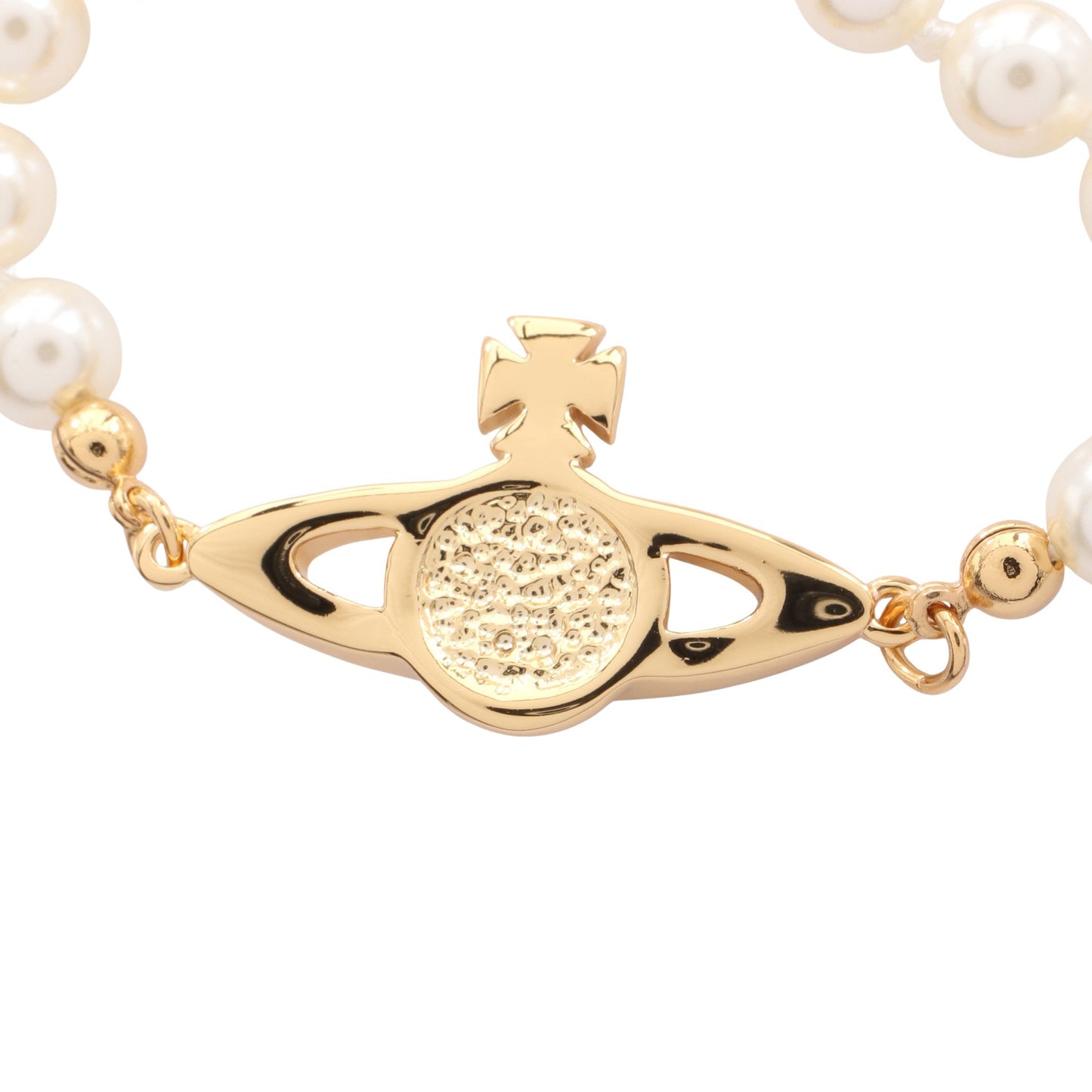 MINI BAS RELIEF ブレスレット フェイクパール GP ラインストーン ホワイト ゴールド クリア ヴィヴィアンウエストウッド アクセサリー Vivienne Westwood