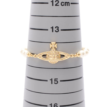 MINI BAS RELIEF ブレスレット フェイクパール GP ラインストーン ホワイト ゴールド クリア ヴィヴィアンウエストウッド アクセサリー Vivienne Westwood