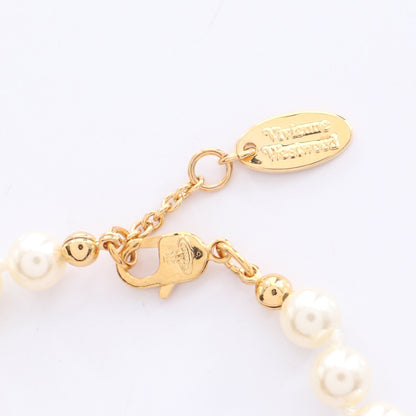 MINI BAS RELIEF ブレスレット フェイクパール GP ラインストーン ホワイト ゴールド クリア ヴィヴィアンウエストウッド アクセサリー Vivienne Westwood