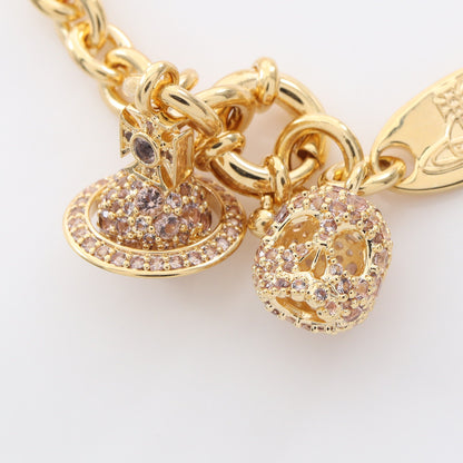 CIRCE ブレスレット GP ラインストーン ゴールド ピンク ヴィヴィアンウエストウッド アクセサリー Vivienne Westwood