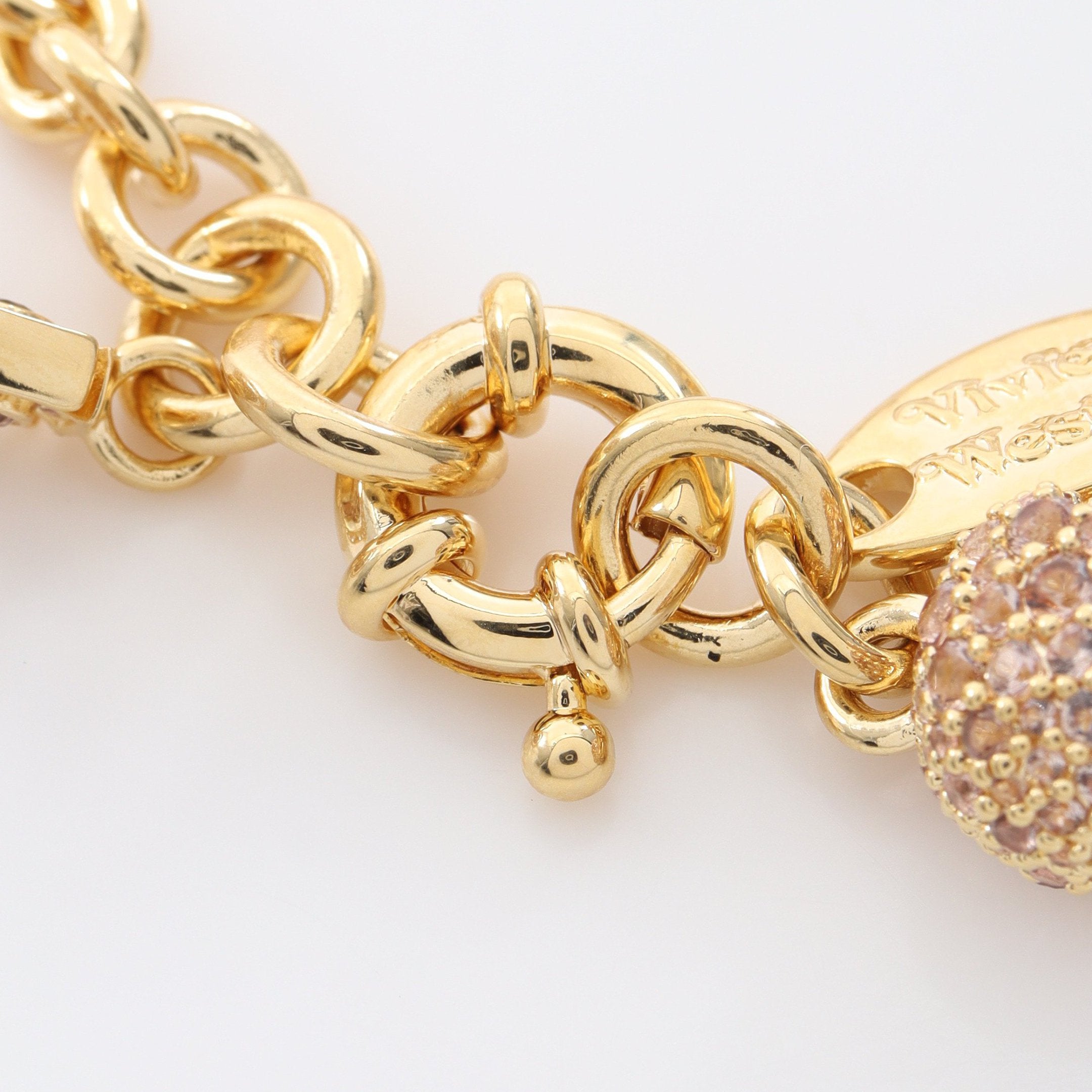 CIRCE ブレスレット GP ラインストーン ゴールド ピンク ヴィヴィアン