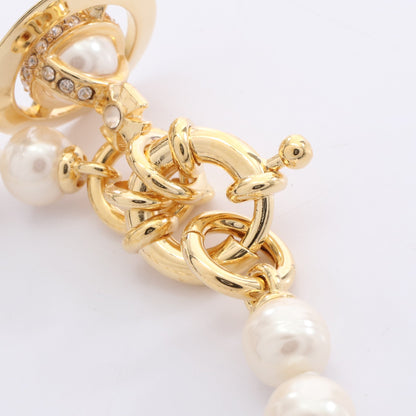 ALEKSA ブレスレット フェイクパール GP ラインストーン ホワイト ゴールド クリア ヴィヴィアンウエストウッド アクセサリー Vivienne Westwood