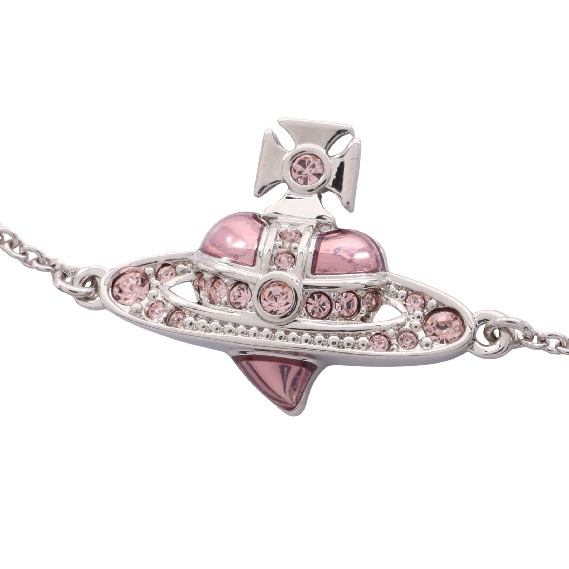 NEW DIAMANTE HEART ブレスレット ラインストーン シルバー