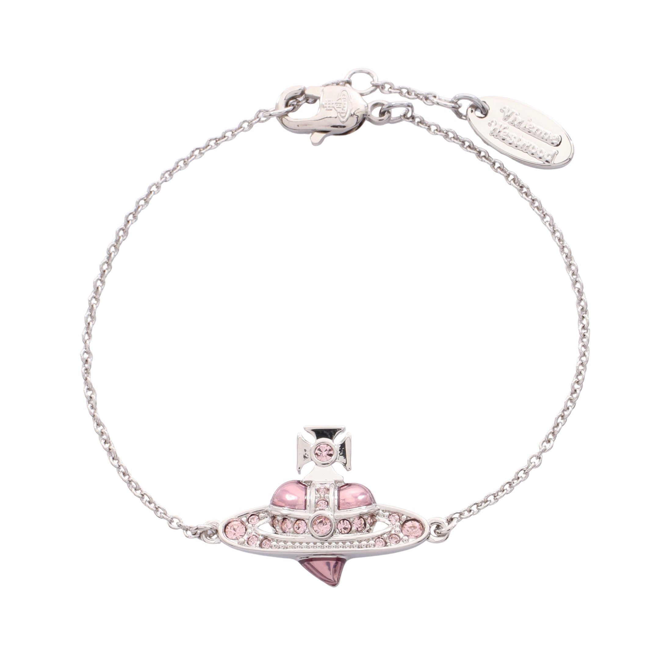 Vivienne Westwood シルバーハートストーン ブレスレット　正規品 NEW DIAMANTE HEART ブレスレット ラインストーン シルバー