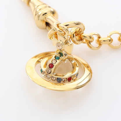 NEW PETITE ORB ブレスレット GP ラインストーン ゴールド マルチカラー ヴィヴィアンウエストウッド アクセサリー Vivienne Westwood