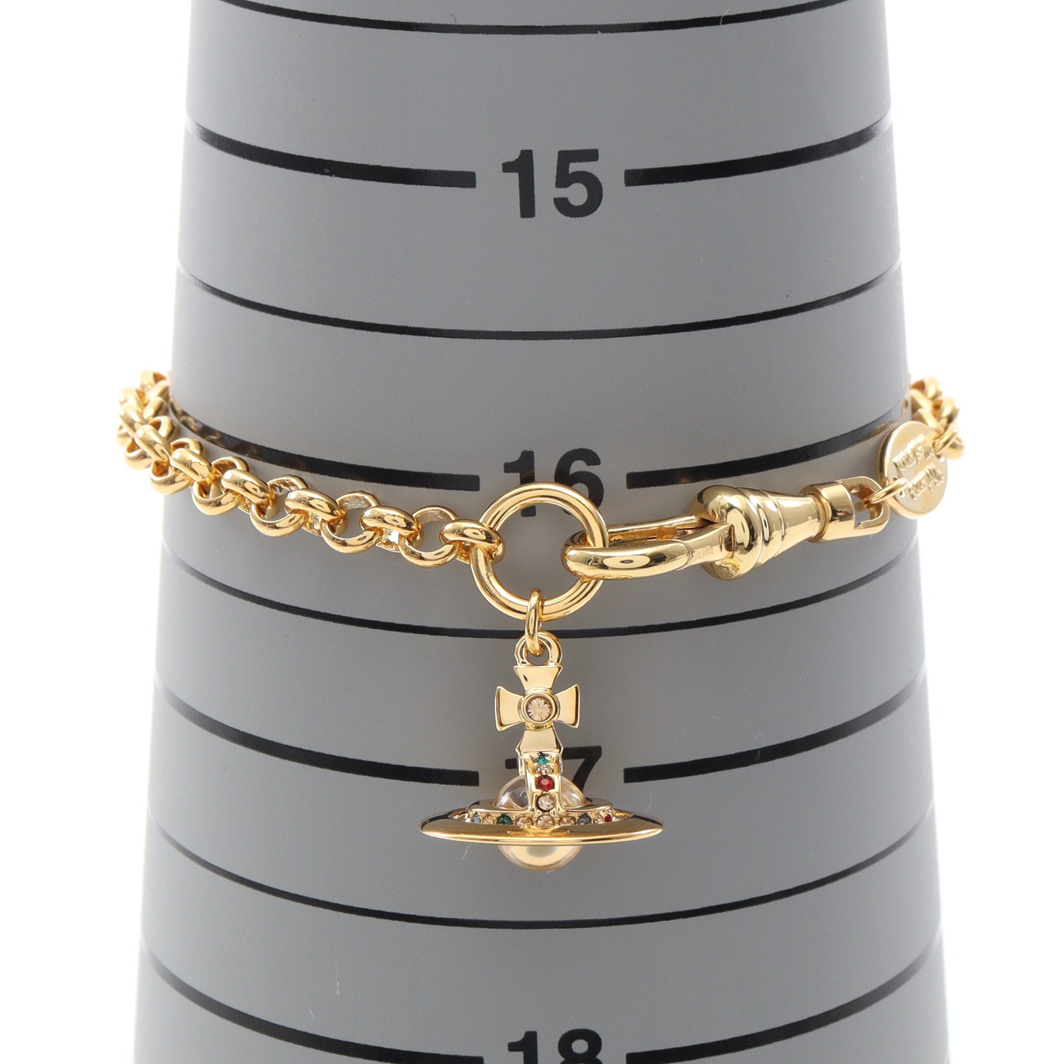 NEW PETITE ORB ブレスレット GP ラインストーン ゴールド マルチ