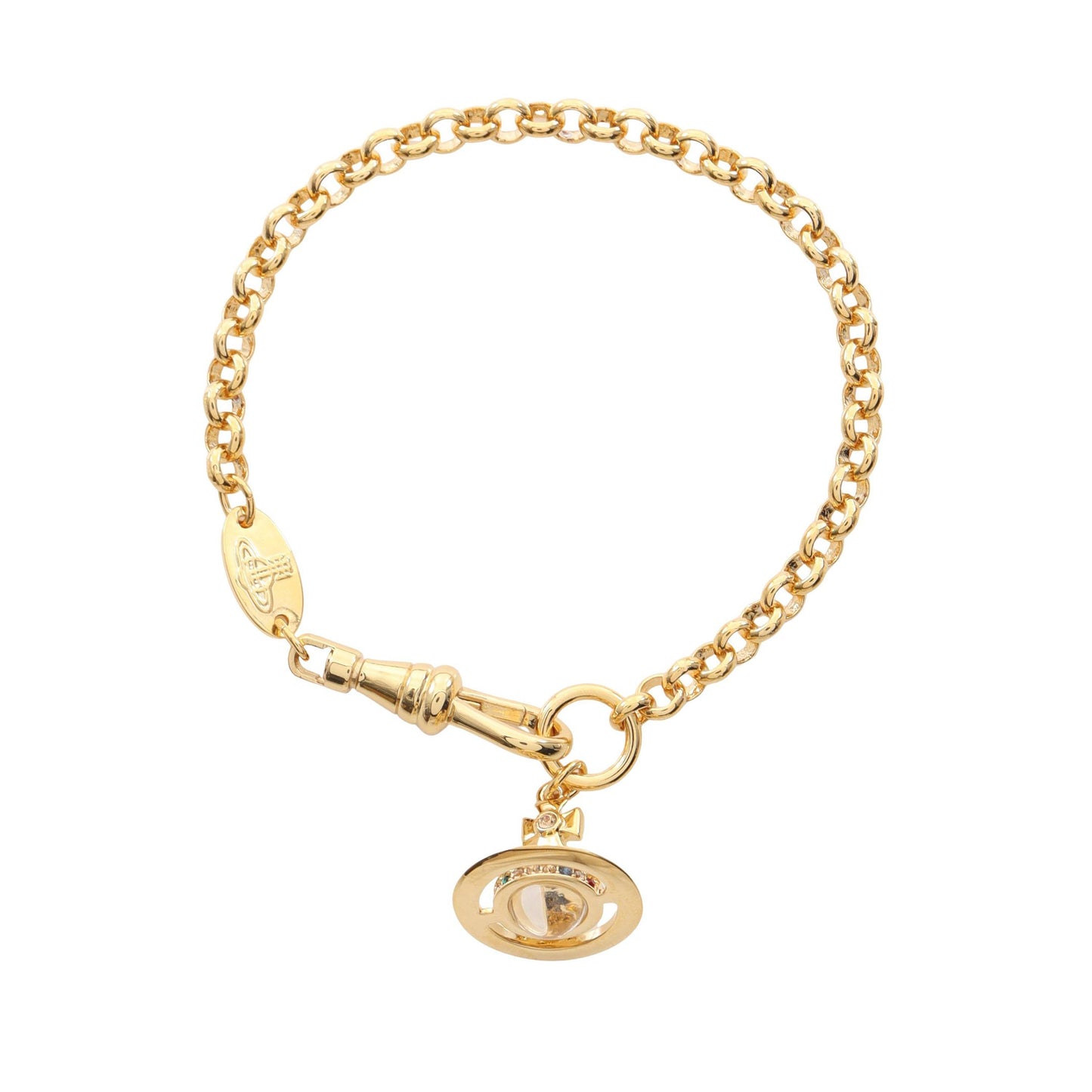 NEW PETITE ORB ブレスレット GP ラインストーン ゴールド マルチカラー ヴィヴィアンウエストウッド アクセサリー Vivienne Westwood