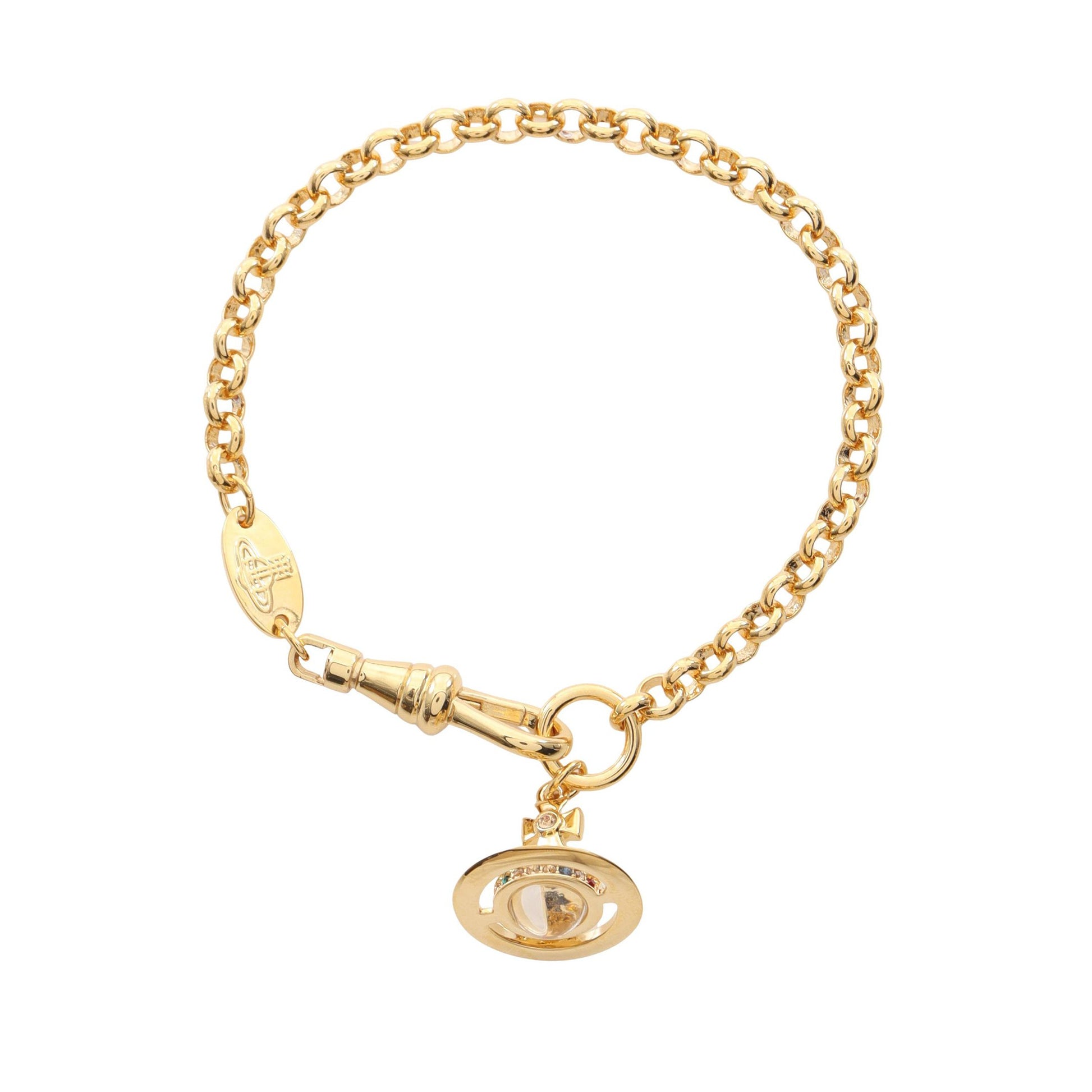 NEW PETITE ORB ブレスレット GP ラインストーン ゴールド マルチカラー ヴィヴィアンウエストウッド アクセサリー Vivienne Westwood