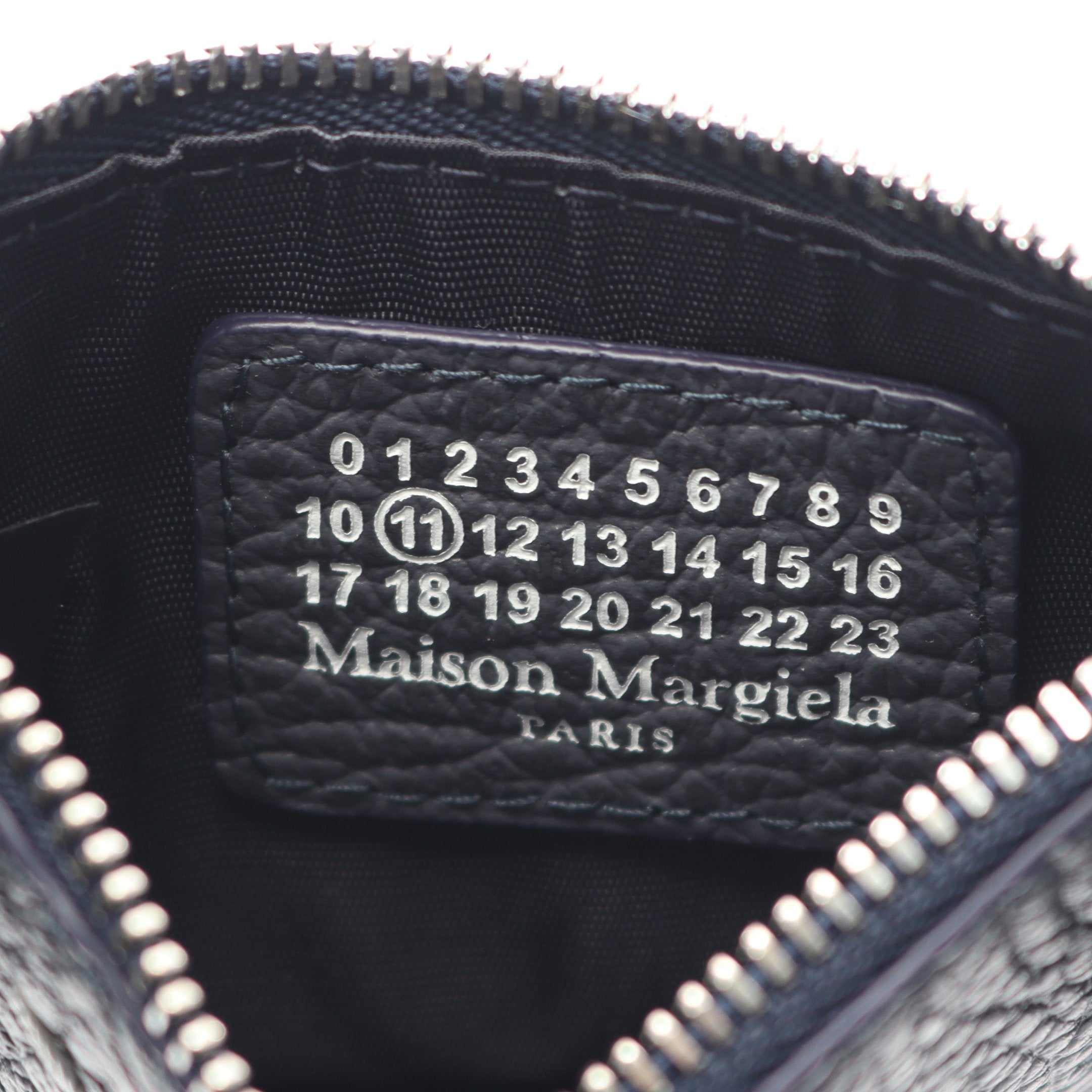 値下げ　マルジェラ　財布Maison Margiela ネイビー ケース Maison Margiela メゾンマルジェラ グレインレザー カード&コイン