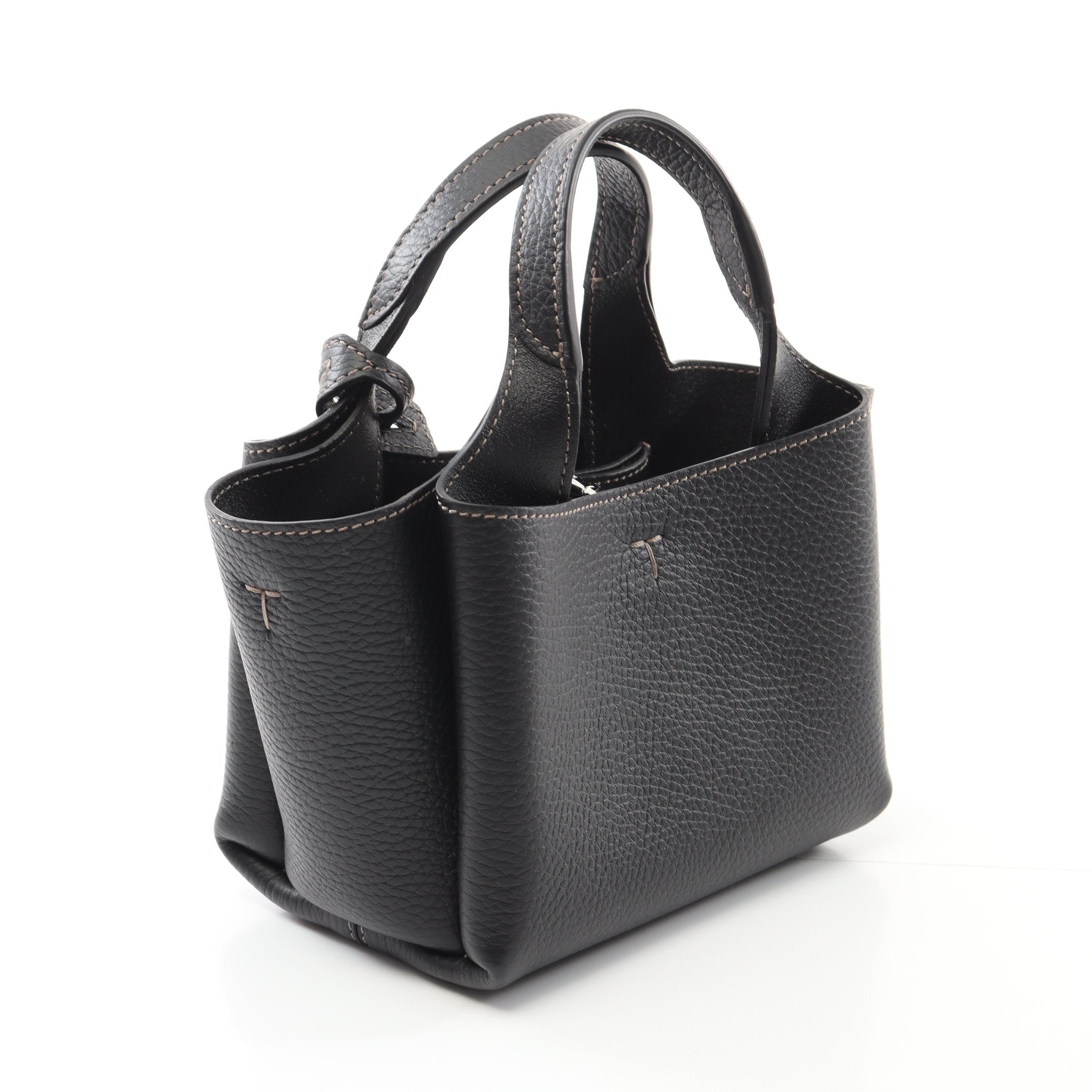 Tタイムレス マイクロ ハンドバッグ レザー ブラック 2WAY トッズ – RECLO