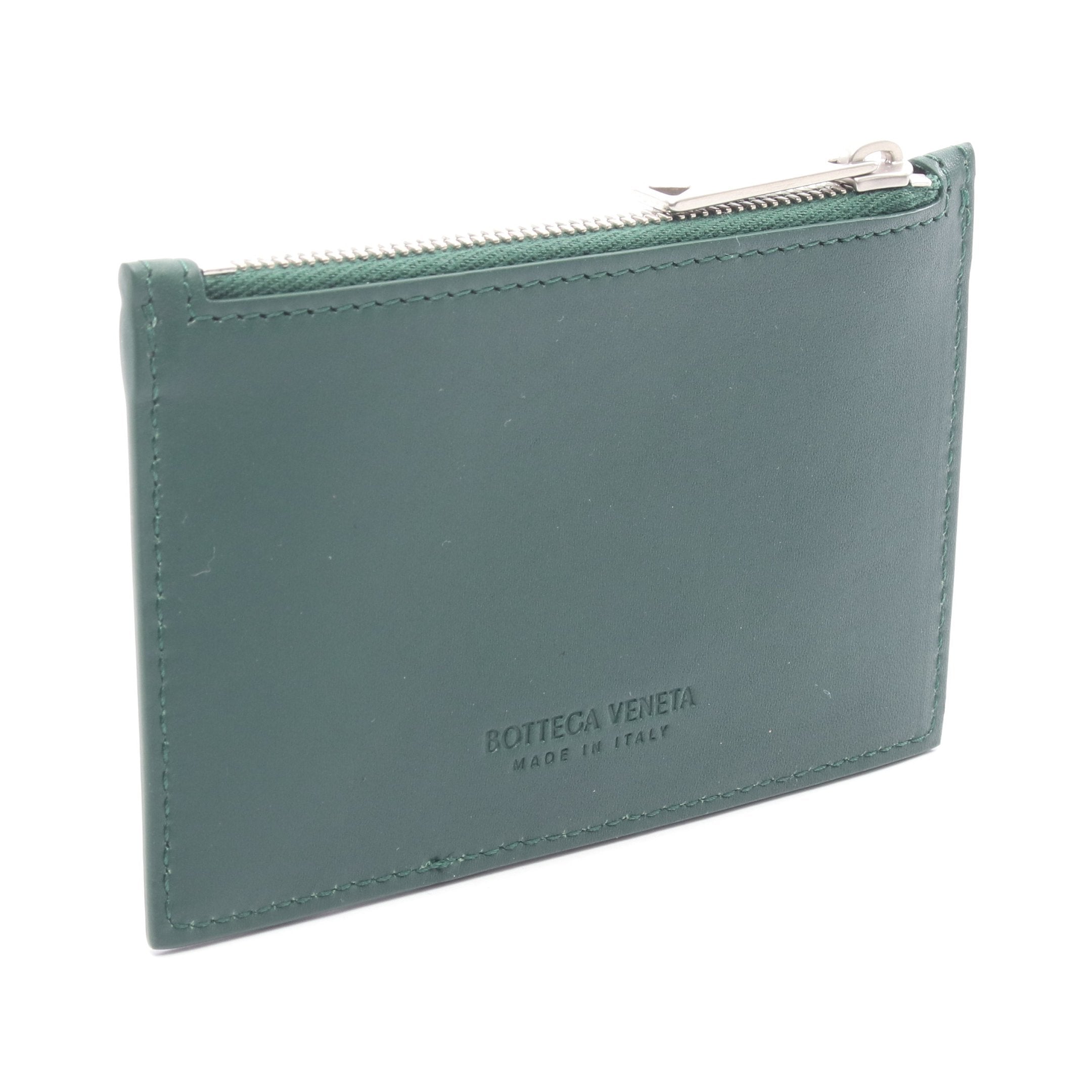 イントレチャート コインケース レザー ダークグリーン ライトグリーン