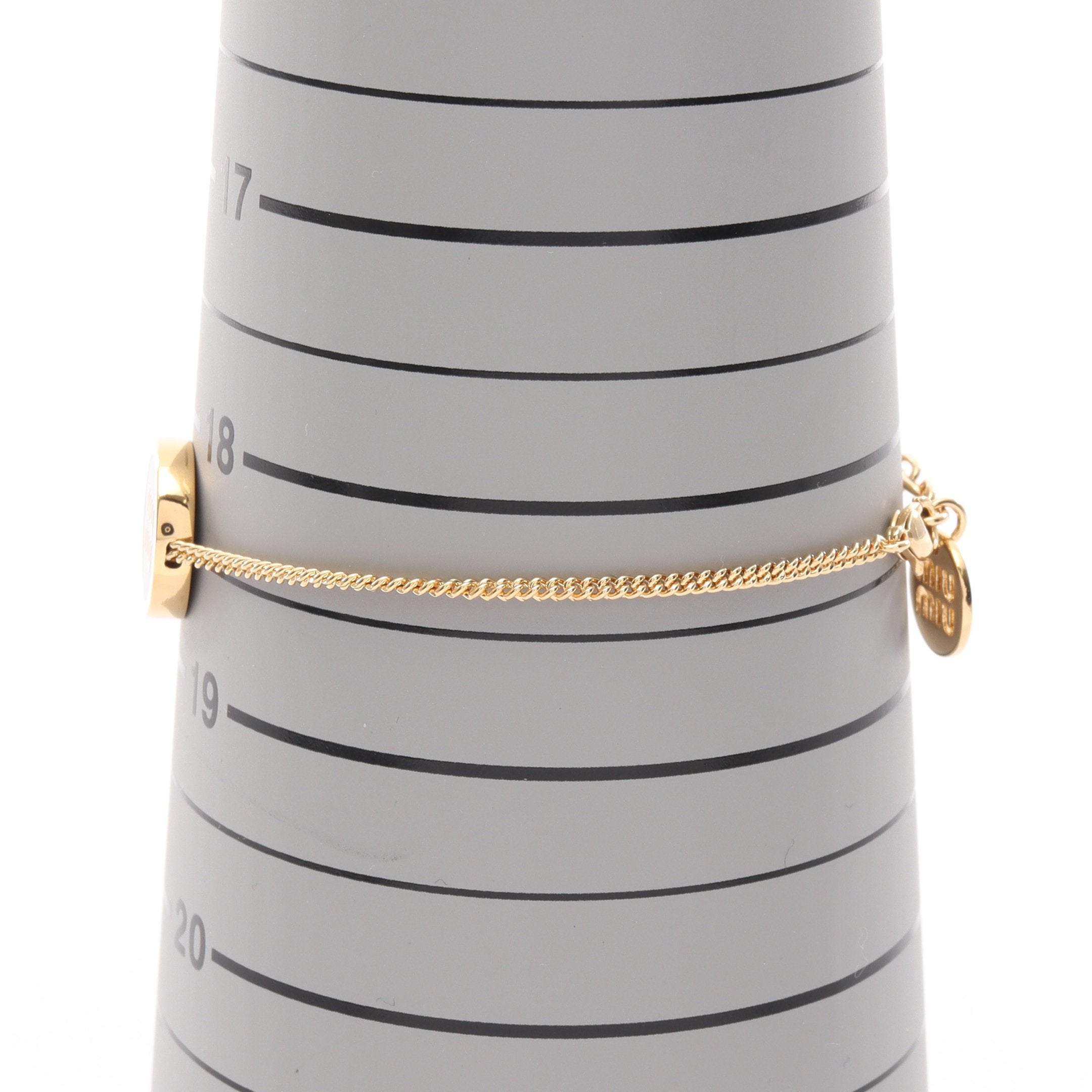 ブレスレット ロゴ GP エナメル ゴールド ブラック ミュウミュウ – RECLO