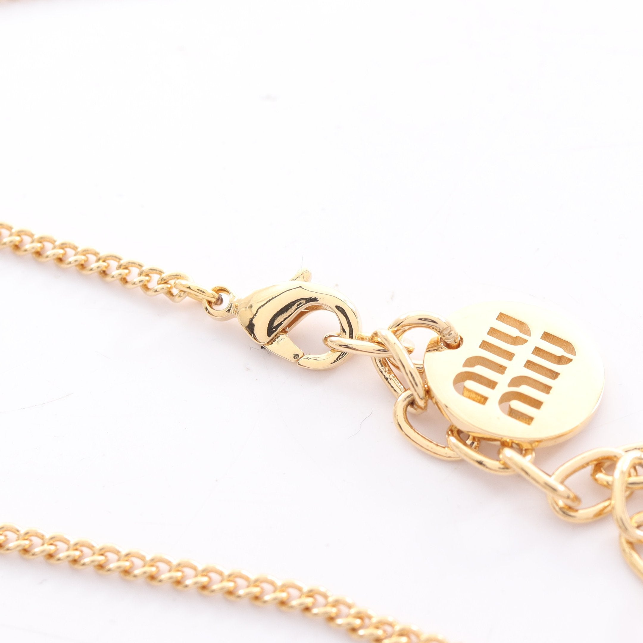 ネックレス ロゴ GP ゴールド ブラック ミュウミュウ – RECLO