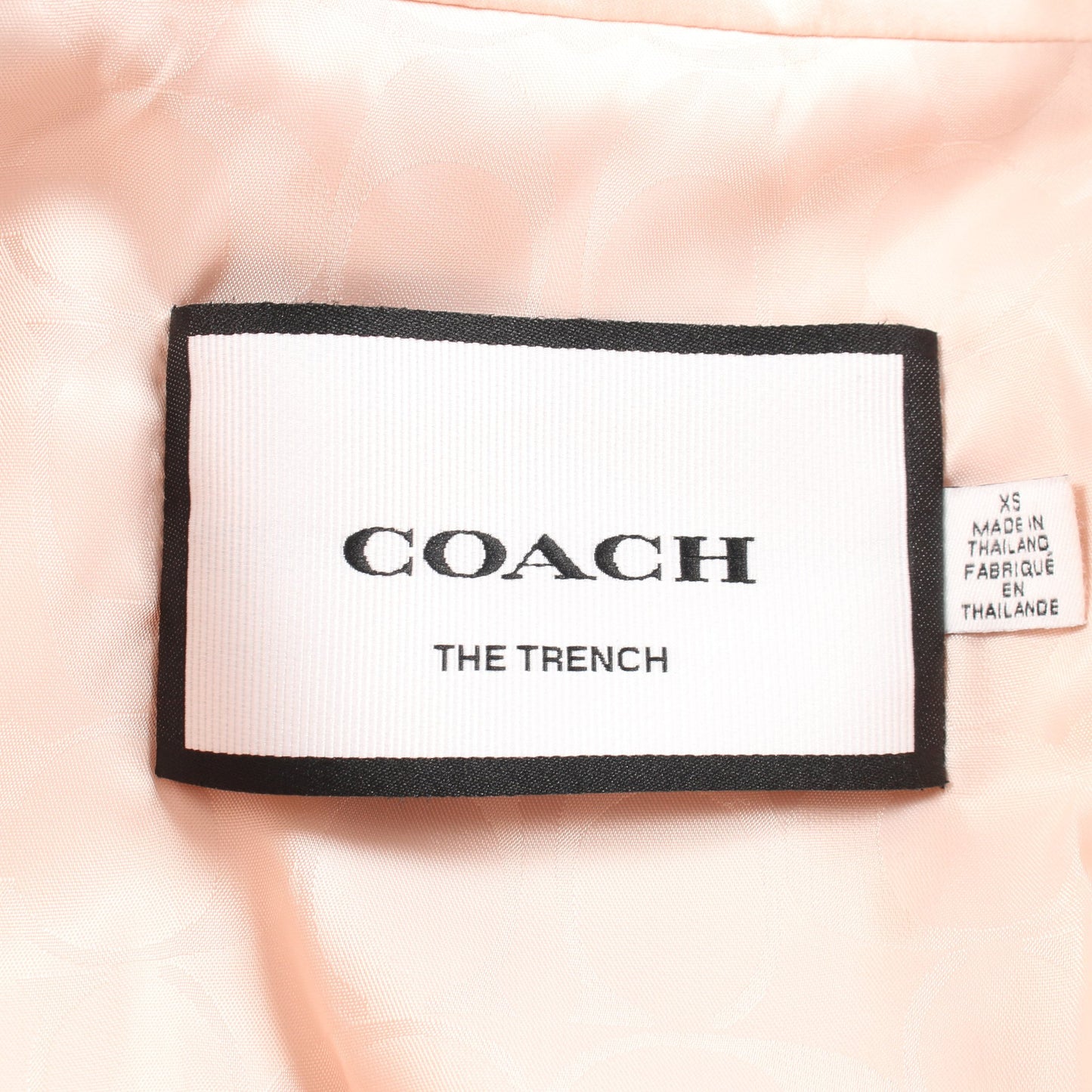 ライトトレンチ ウィズ サイドスリット トレンチコート スプリングコート リヨセル コットン ピンク コーチ アウター COACH
