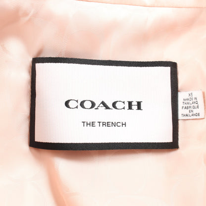 ライトトレンチ ウィズ サイドスリット トレンチコート スプリングコート リヨセル コットン ピンク コーチ アウター COACH