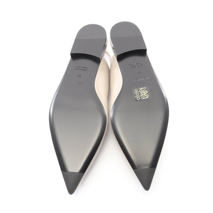 リングバック ラブリー パンプス レザー グレーベージュ エルメス シューズ HERMES