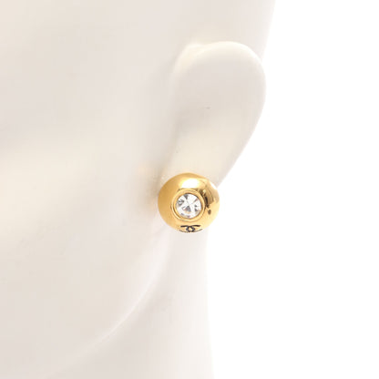 ココマーク イヤリング GP ラインストーン ゴールド クリア ヴィンテージ シャネル アクセサリー CHANEL