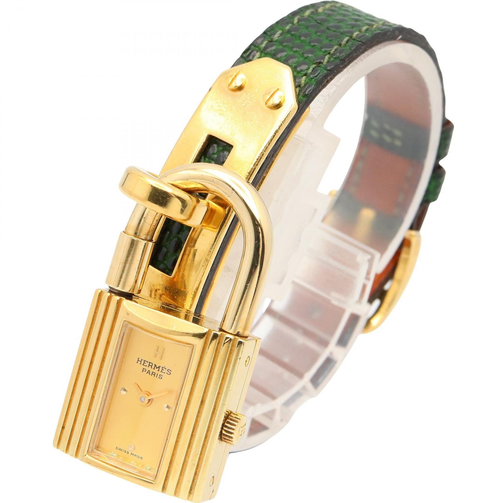 ケリーウォッチ レディース 腕時計 クオーツ GP リザード革 ゴールド