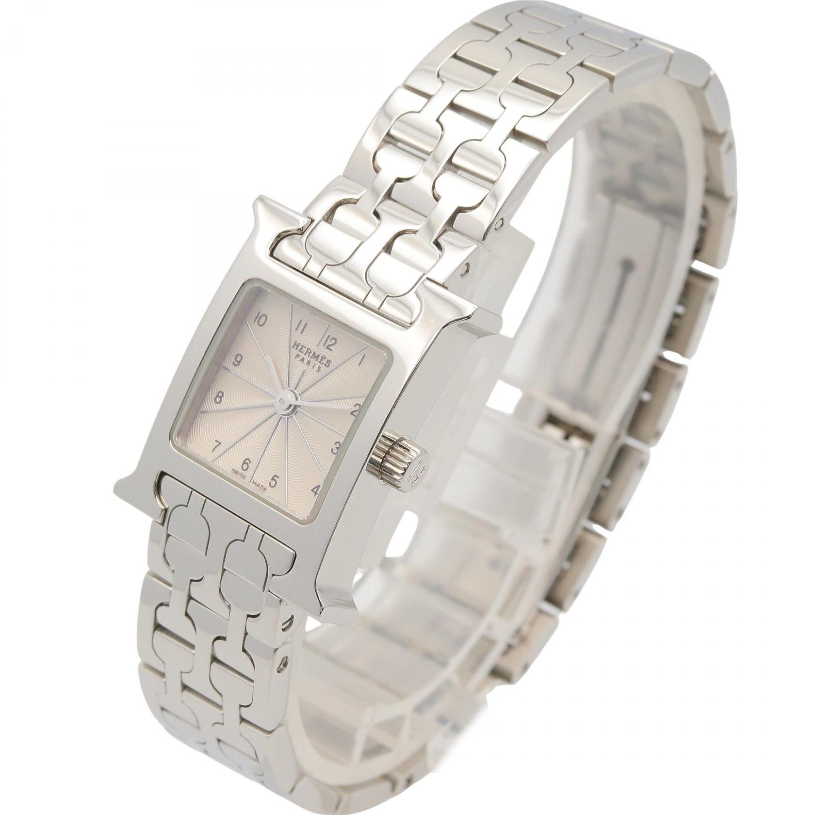 Hウォッチ ミニ レディース 腕時計 クオーツ SS シルバー エルメス – RECLO