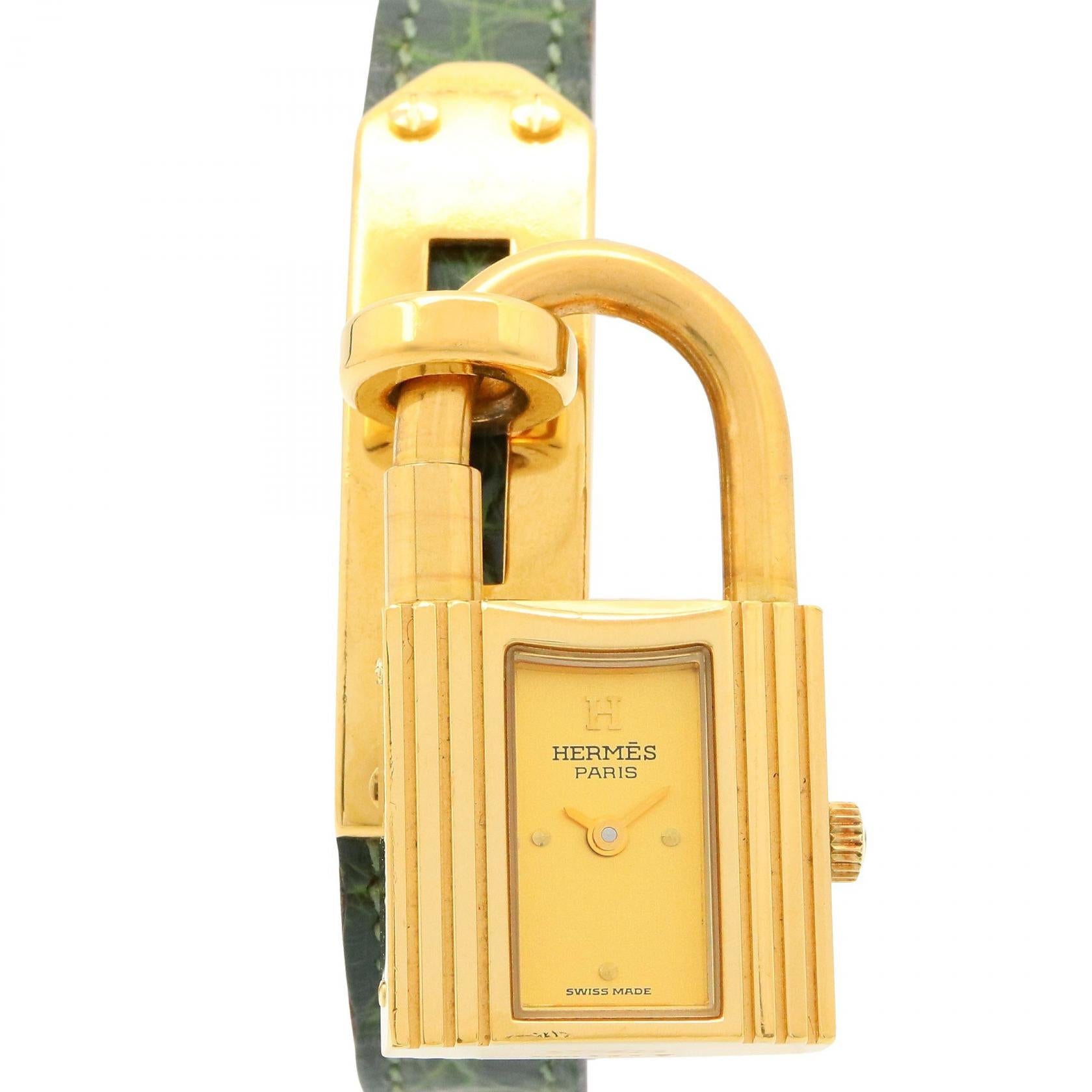 ケリーウォッチ レディース 腕時計 クオーツ GP クロコ革 ゴールド