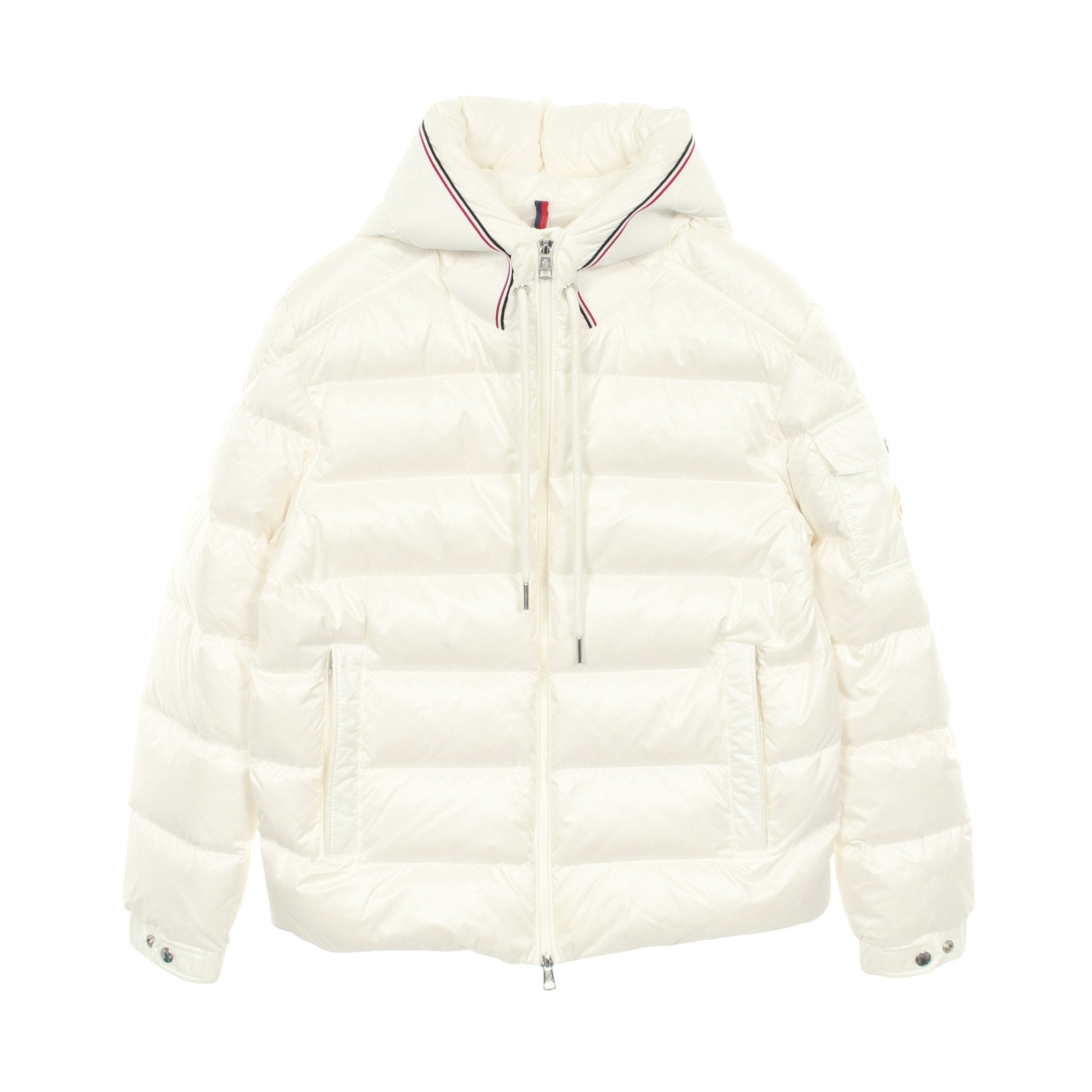 ホワイトダウンジャケット フード付き モンクレール MONCLER
