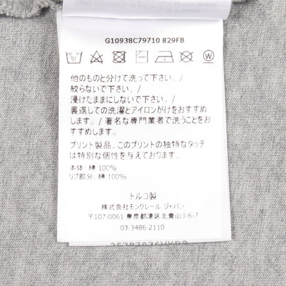 Tシャツ 半袖Tシャツ クルーネック サークルロゴ ラバー コットン グレー モンクレール トップス MONCLER