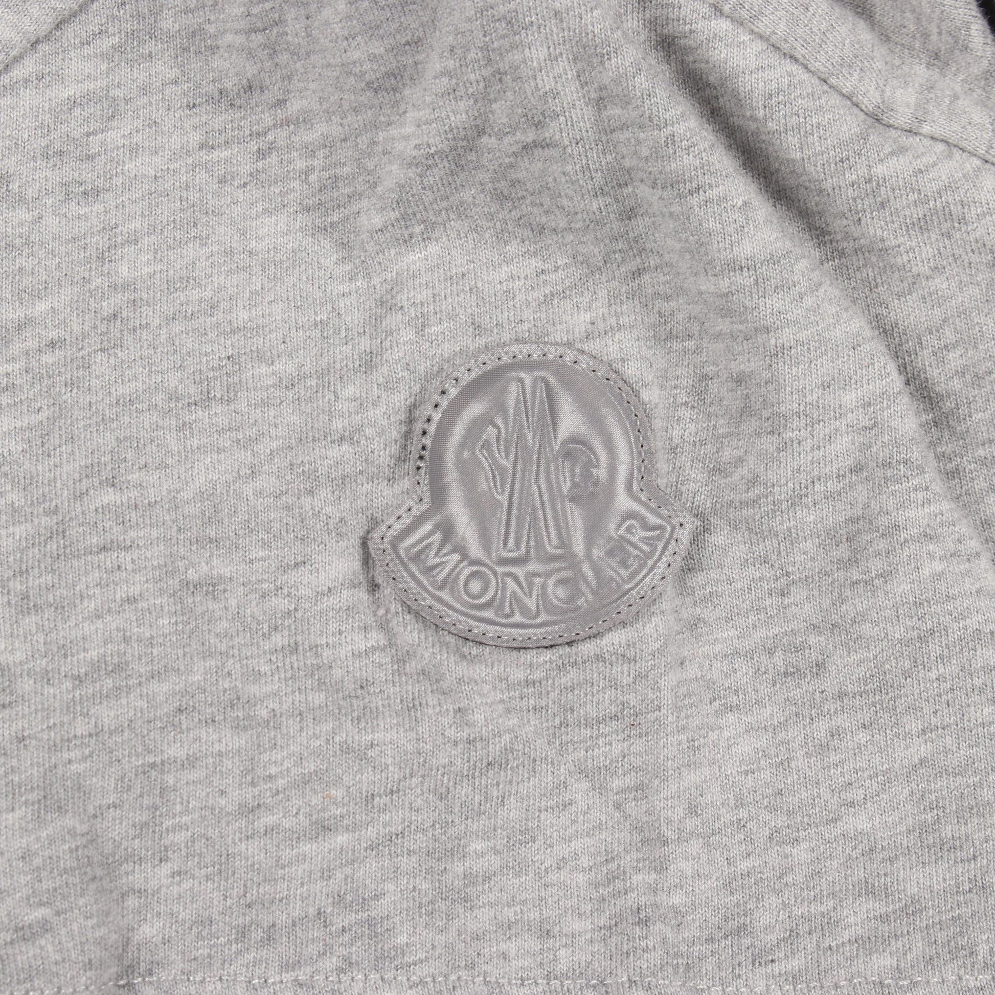 Tシャツ 半袖Tシャツ クルーネック サークルロゴ ラバー コットン グレー モンクレール トップス MONCLER