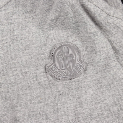 Tシャツ 半袖Tシャツ クルーネック サークルロゴ ラバー コットン グレー モンクレール トップス MONCLER