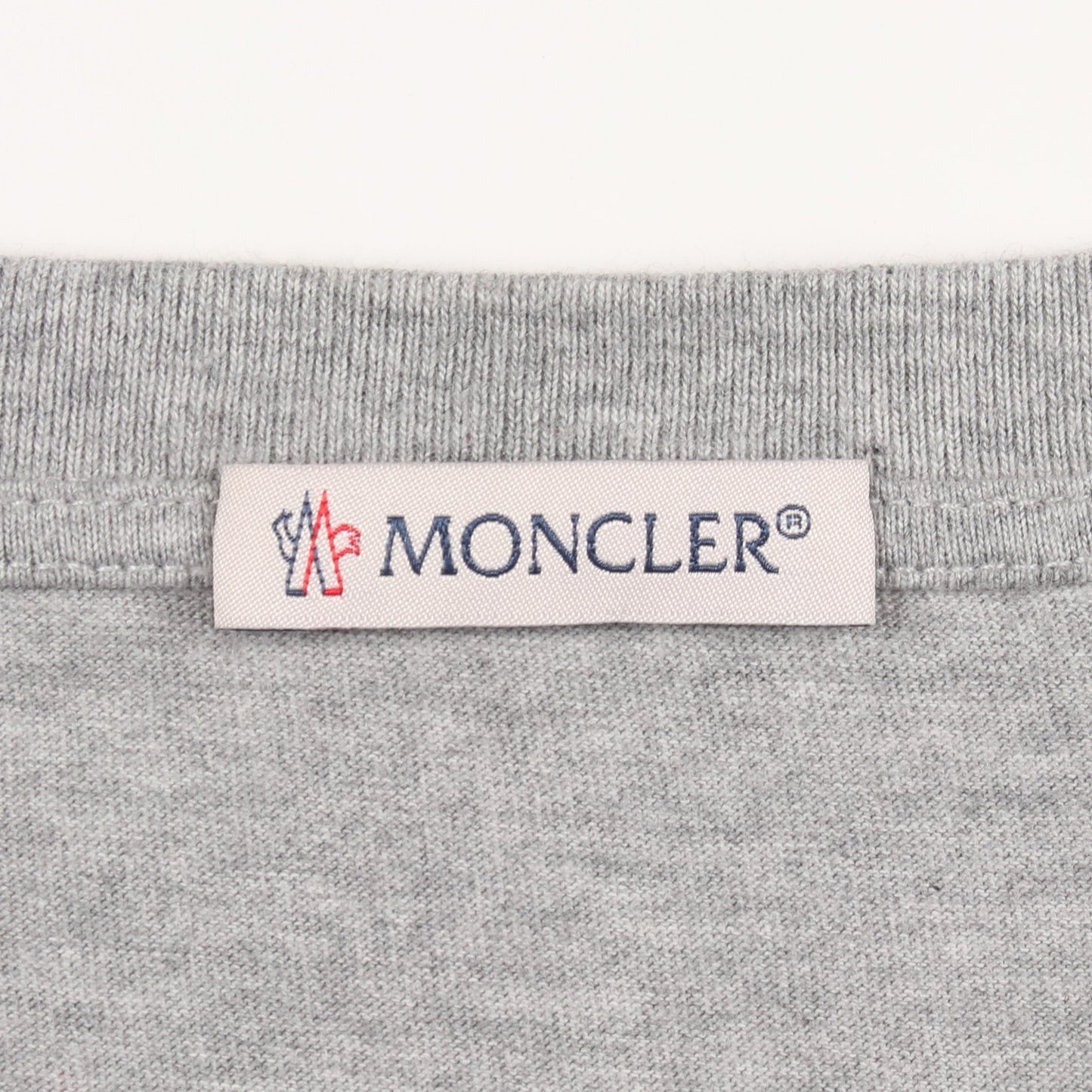 Tシャツ 半袖Tシャツ クルーネック サークルロゴ ラバー コットン グレー モンクレール トップス MONCLER