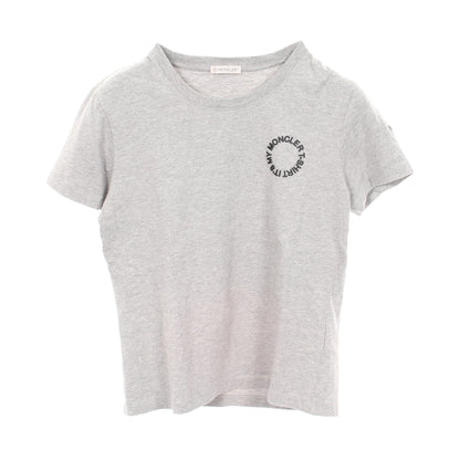 Tシャツ 半袖Tシャツ クルーネック サークルロゴ ラバー コットン グレー モンクレール トップス MONCLER