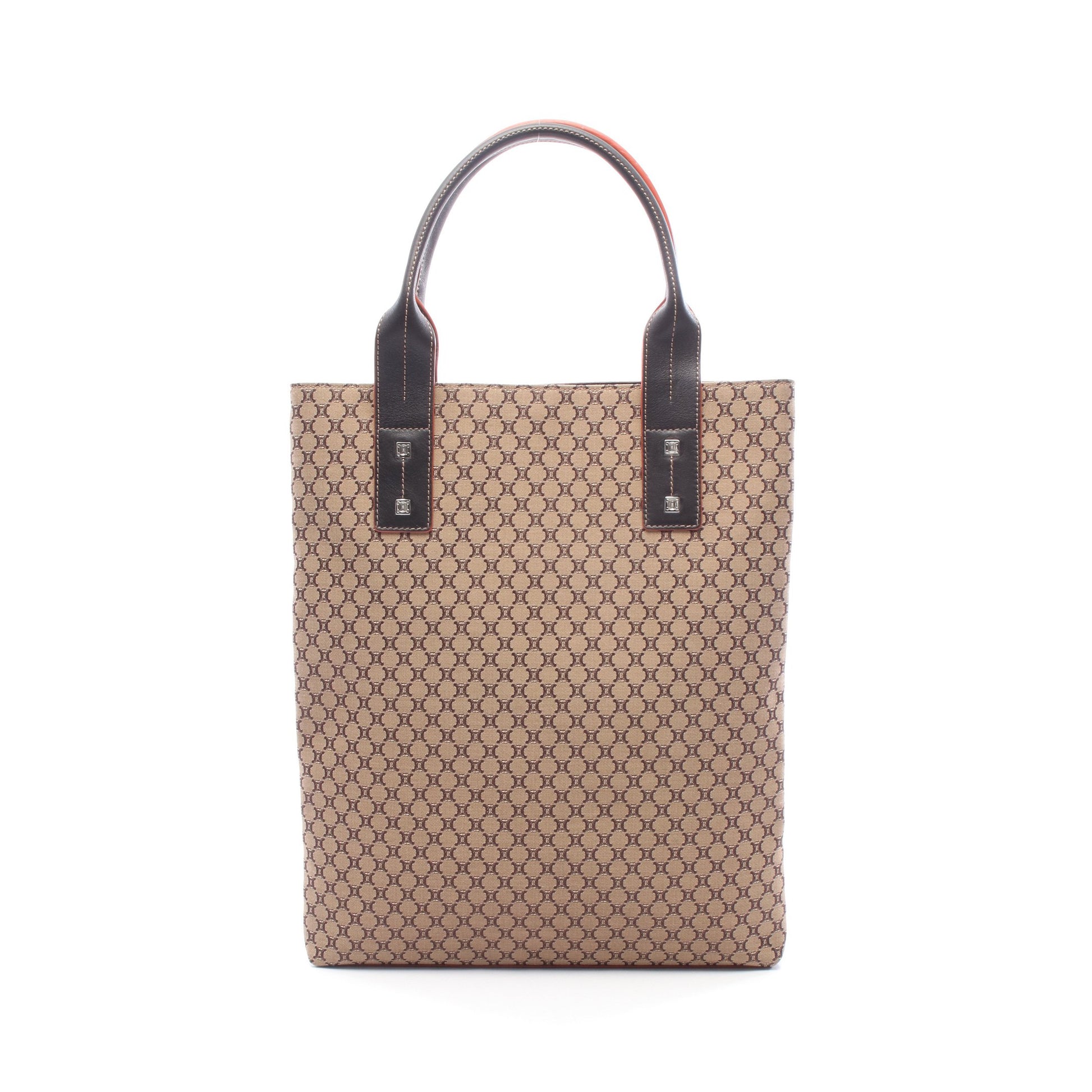 マカダム ショルダーバッグ トートバッグ ナイロンキャンバス レザー ブラウン ダークブラウン セリーヌ バッグ CELINE