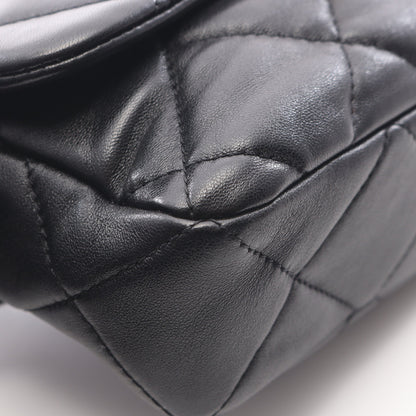 マトラッセ ハートロック チェーンショルダーバッグ ラムスキン ブラック ゴールド金具 シャネル バッグ CHANEL