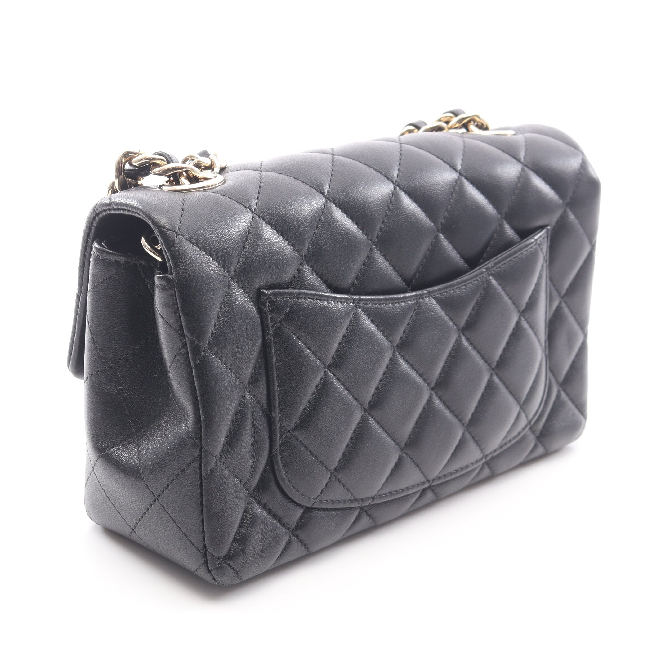 ミニマトラッセ20 チェーンショルダーバッグ ラムスキン ブラック