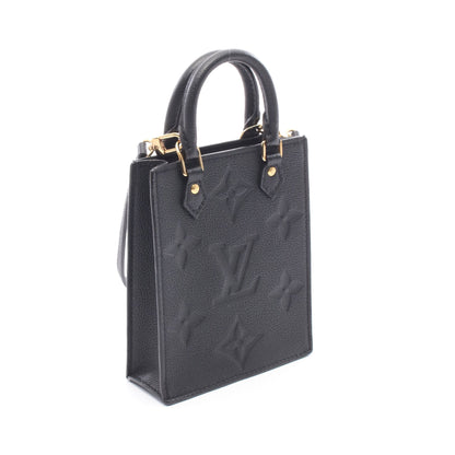プティット サックプラ モノグラムアンプラント ノワール ハンドバッグ レザー ブラック 2WAY ルイヴィトン バッグ LOUIS VUITTON