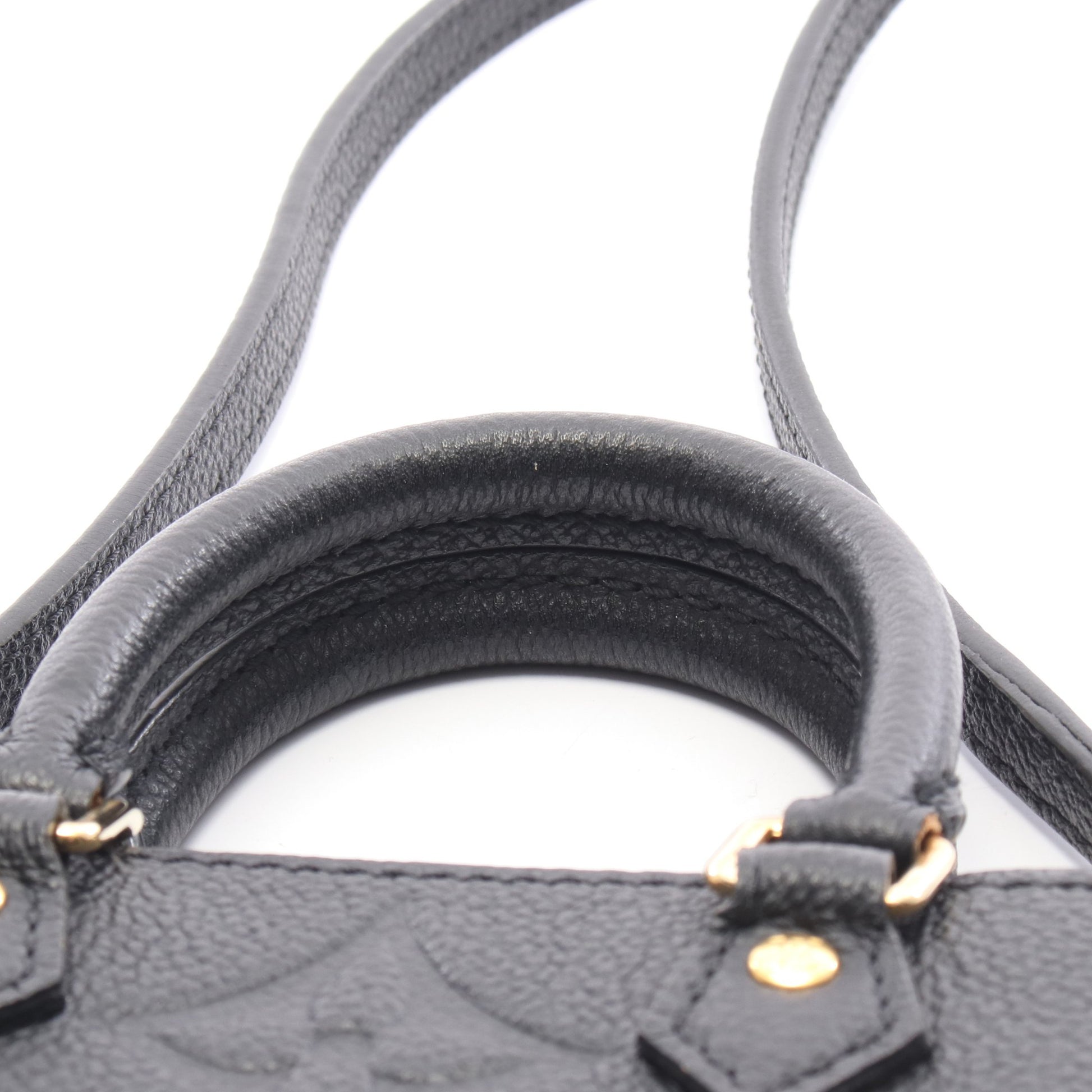 プティット サックプラ モノグラムアンプラント ノワール ハンドバッグ レザー ブラック 2WAY ルイヴィトン バッグ LOUIS VUITTON