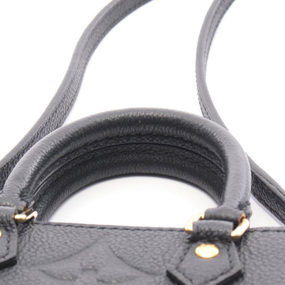 プティット サックプラ モノグラムアンプラント ノワール ハンドバッグ レザー ブラック 2WAY ルイヴィトン バッグ LOUIS VUITTON