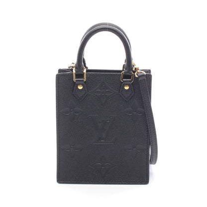 プティット サックプラ モノグラムアンプラント ノワール ハンドバッグ レザー ブラック 2WAY ルイヴィトン バッグ LOUIS VUITTON