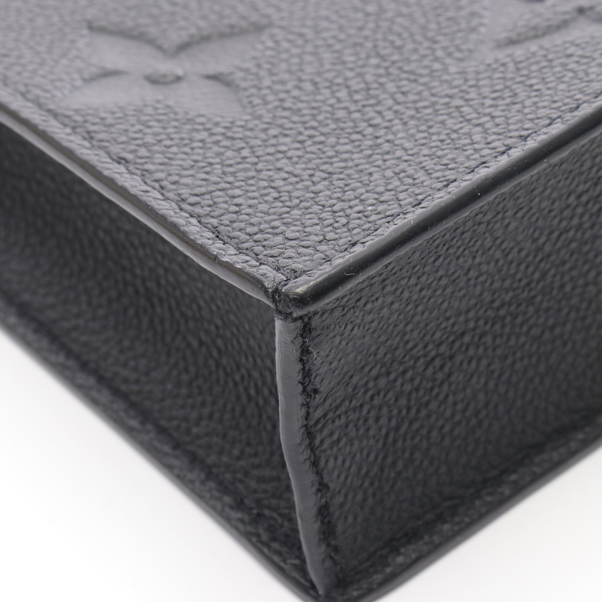 プティット サックプラ モノグラムアンプラント ノワール ハンドバッグ レザー ブラック 2WAY ルイヴィトン バッグ LOUIS VUITTON