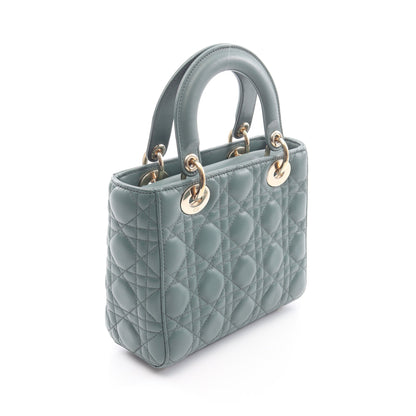 レディディオール スモール ハンドバッグ レザー グレーグリーン 2WAY クリスチャンディオール バッグ Christian Dior