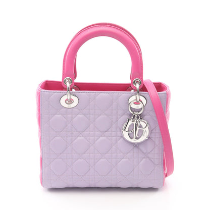 LADY DIOR レディディオール ハンドバッグ レザー ライトパープル ピンクパープル 2WAY クリスチャンディオール バッグ Christian Dior
