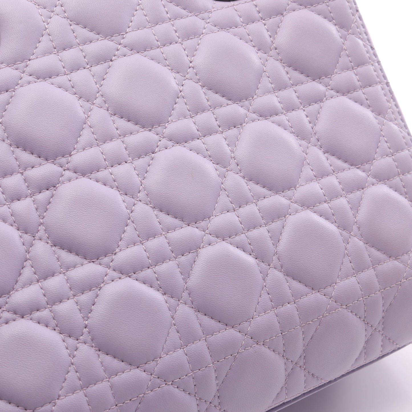 LADY DIOR レディディオール ハンドバッグ レザー ライトパープル ピンクパープル 2WAY クリスチャンディオール バッグ Christian Dior