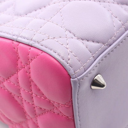 LADY DIOR レディディオール ハンドバッグ レザー ライトパープル ピンクパープル 2WAY クリスチャンディオール バッグ Christian Dior