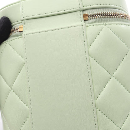 トレンディCC バニティバッグ チェーンショルダーバッグ レザー ライトグリーン ゴールド金具 シャネル バッグ CHANEL