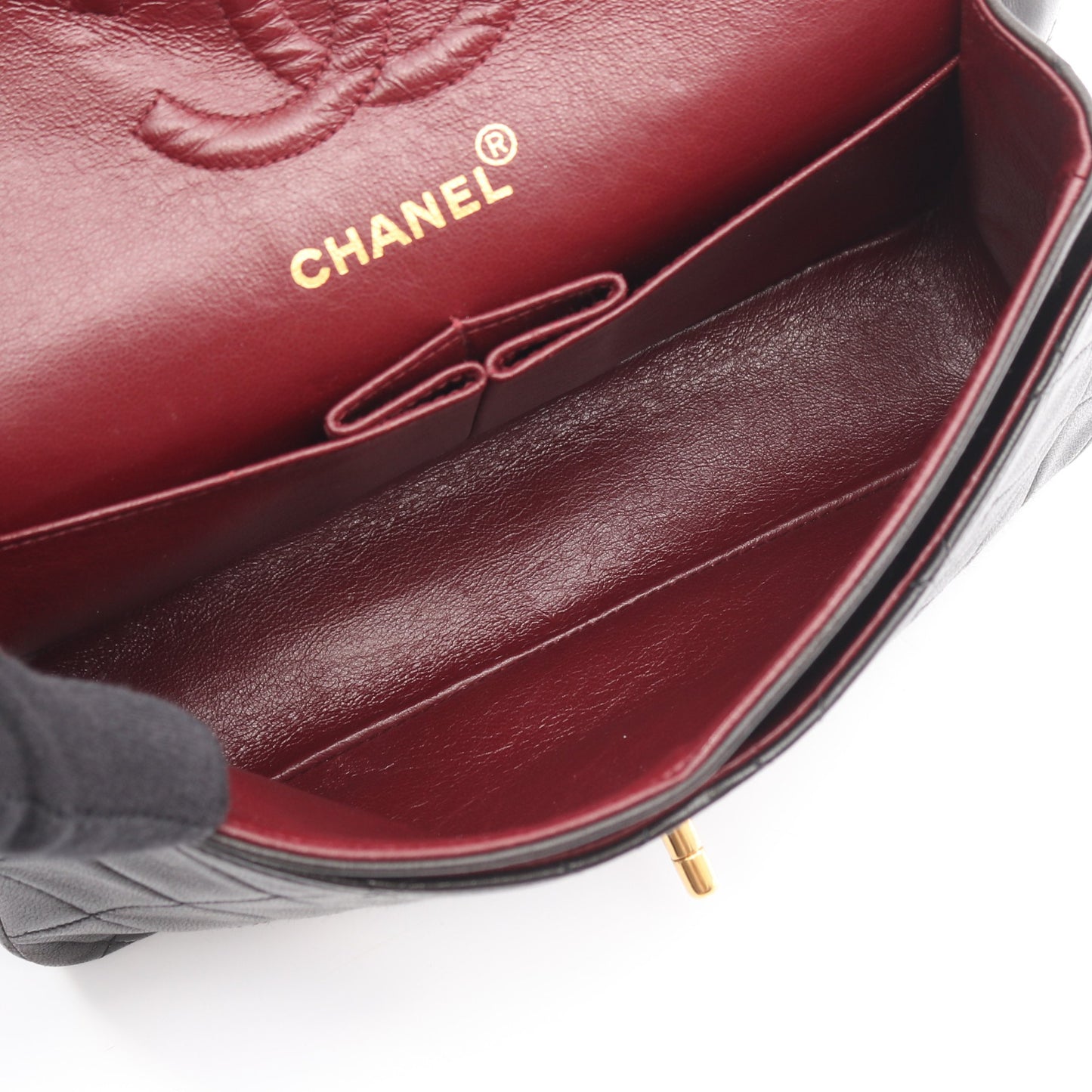 マトラッセ Wフラップ Wチェーンショルダーバッグ ラムスキン ブラック ゴールド金具 シャネル バッグ CHANEL