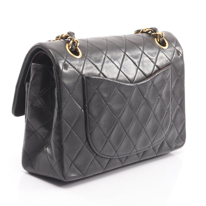 マトラッセ Wフラップ Wチェーンショルダーバッグ ラムスキン ブラック ゴールド金具 シャネル バッグ CHANEL