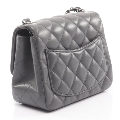 ミニマトラッセ チェーンショルダーバッグ ラムスキン グレー シルバー金具 シャネル バッグ CHANEL